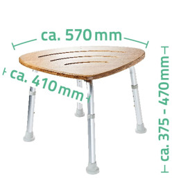 RIDDER Tabouret de salle de bain Bambou 150 kg A00502081