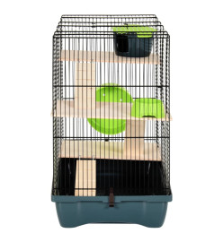 Cage pour hamsters gris 58x32x54 cm polypropylène et métal