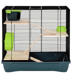 Cage pour hamsters gris 58x32x54 cm polypropylène et métal