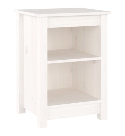 Tables de chevet 2 pcs Blanc 40x35x55 cm Bois de pin solide