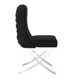 Chaise à manger Noir 53x52x98 cm Velours et inox