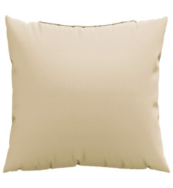 Coussins décoratifs 4 pcs beige 40x40 cm tissu