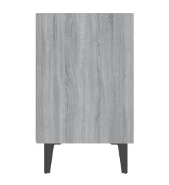 Tables de chevet pieds en métal 2 pcs Sonoma gris 40x30x50 cm