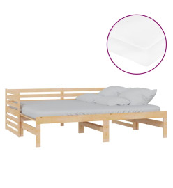 Lit coulissant 2x(90x200) cm Bois de pin massif