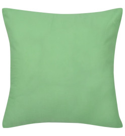 Housses de coussin 4 pcs Coton Vert pomme 80x80 cm