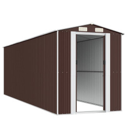 Abri de jardin Marron foncé 192x606x223 cm Acier galvanisé