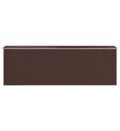 Abri de jardin Marron foncé 192x606x223 cm Acier galvanisé