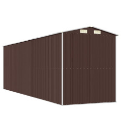 Abri de jardin Marron foncé 192x606x223 cm Acier galvanisé