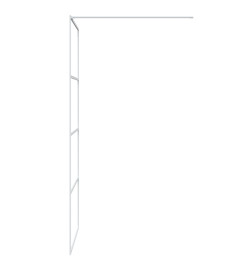 Paroi de douche Blanc 90x195 cm Verre ESG transparent