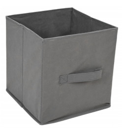 Armoire de rangement 4 paniers en tissu Gris 63x30x71 cm Acier