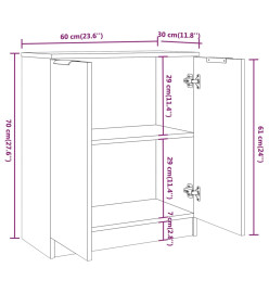 Buffets 3 pcs Chêne fumé Bois d'ingénierie