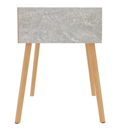 Tables de chevet 2 pcs Gris béton 40x40x56 cm Aggloméré