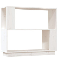 Bibliothèque/Séparateur de pièce Blanc 80x25x70 cm Pin solide