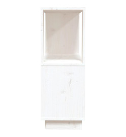 Bibliothèque/Séparateur de pièce Blanc 80x25x70 cm Pin solide