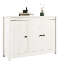 Buffet Blanc 100x35x74 cm Bois massif de pin