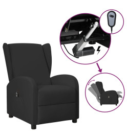 Fauteuil inclinable électrique à oreilles Noir Similicuir