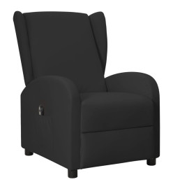 Fauteuil inclinable électrique à oreilles Noir Similicuir