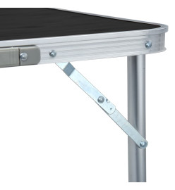 Table pliable de camping Gris Aluminium 180x60 cm