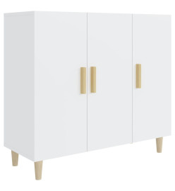 Buffet blanc 90x34x80 cm bois d'ingénierie