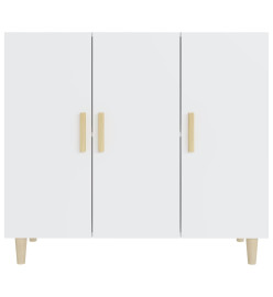 Buffet blanc 90x34x80 cm bois d'ingénierie