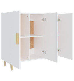 Buffet blanc 90x34x80 cm bois d'ingénierie