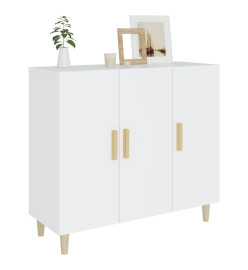 Buffet blanc 90x34x80 cm bois d'ingénierie