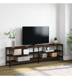 Meuble TV chêne marron 180x30x50 cm bois d'ingénierie et métal