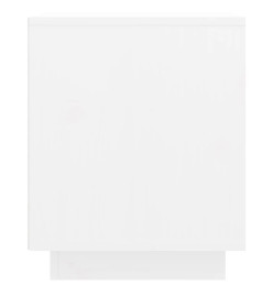 Meuble TV Blanc 74x35x44 cm Bois de pin massif