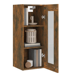 Armoire murale suspendue Chêne fumé 34,5x34x90 cm