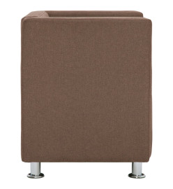 Fauteuil cube Marron Tissu