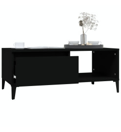 Table basse Noir 90x50x36,5 cm Bois d'ingénierie