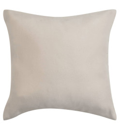 Housse de coussin 4 pcs 40 x 40 cm Polyester Faux Daim Beige