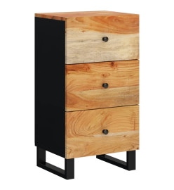 Buffet avec 3 tiroirs 40x33,5x75 cm bois massif d'acacia