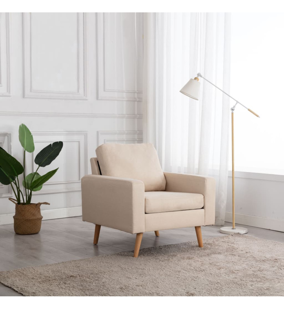 Fauteuil Crème Tissu