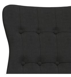 Chaise de relaxation Noir Tissu