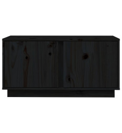 Meuble TV Noir 80x35x40,5 cm Bois de pin massif