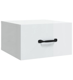 Tables de chevet murales 2 pcs Blanc brillant 35x35x20 cm