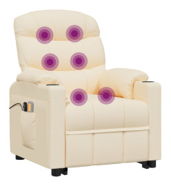 Fauteuil de massage Crème Tissu