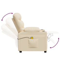 Fauteuil électrique de massage Crème Tissu