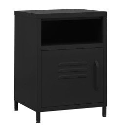 Tables de chevet 2 pcs Noir 35x35x51 cm Acier