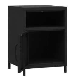 Tables de chevet 2 pcs Noir 35x35x51 cm Acier