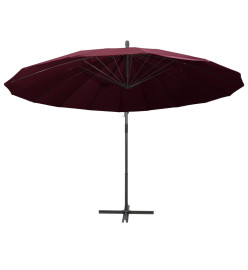 Parasol suspendu Bordeaux 3 m Mât en aluminium