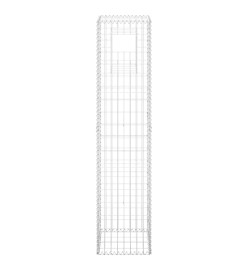 Poteaux à panier de gabion 2 pcs 40x40x180 cm Fer