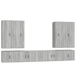 Ensemble de meubles TV 8 pcs Sonoma gris Bois d'ingénierie