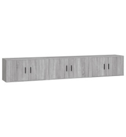 Meubles TV muraux 3 pcs sonoma gris 80x34,5x40 cm