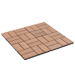 Carreaux de terrasse 22 pcs 30 x 30 cm 2 m² WPC Marron