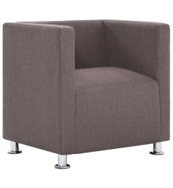 Fauteuil cube Taupe Tissu