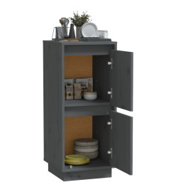 Buffet Gris 31,5x34x75 cm Bois massif de pin