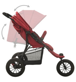 Poussette pour bébé Rouge Acier