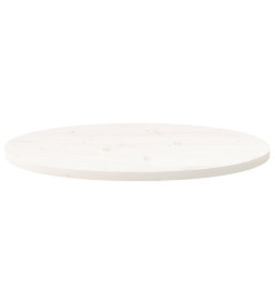 Dessus de table blanc 80x40x2,5 cm bois de pin massif ovale